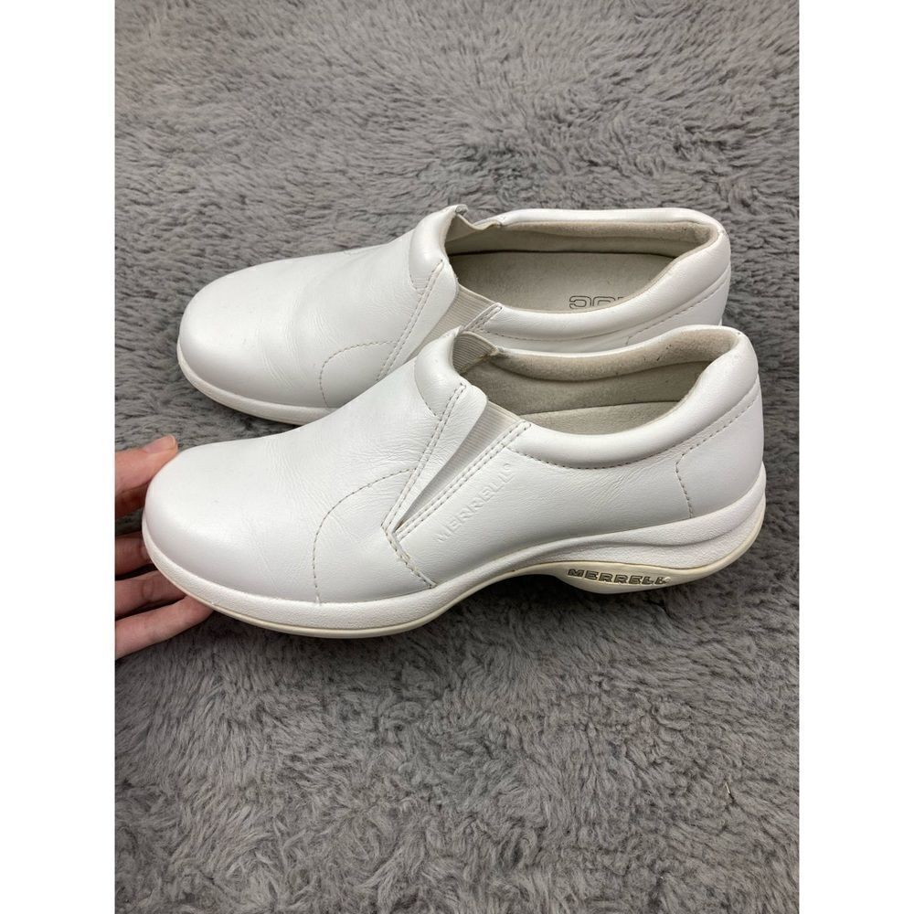 Merrell white topo moc pro shoes